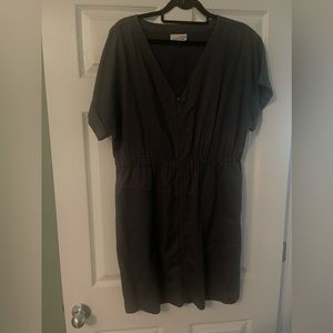 Dark grey zipper dress